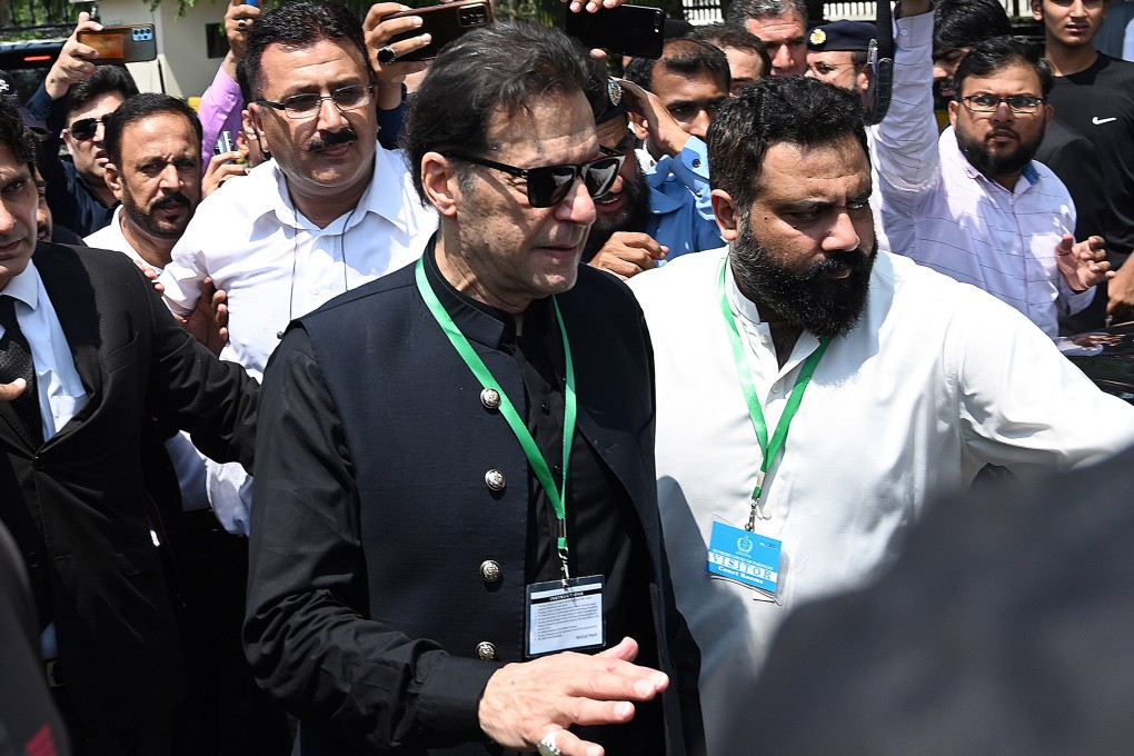 Imran Khan, former prime minister of Pakistan, arrives at the Supreme Court in Islamabad, Pakistan on Monday. Photo: EPA-EFE