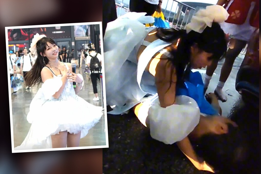 A qualified medic and cosplay fan in China has been hailed as a “legend” on mainland social media after she dashed, dressed in full manga princess costume, to help a man who had collapsed in the street. SCMP composite/Douyin