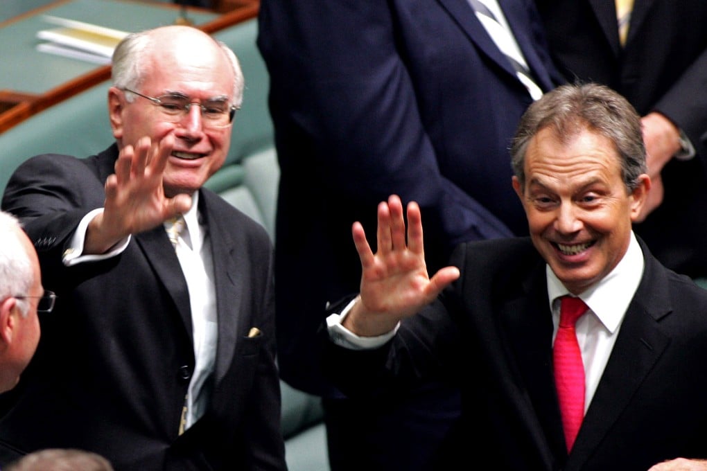 Australia’s then-Prime Minister John Howard (left) and his British counterpart Tony Blair pictured in 2006. Photo: AFP