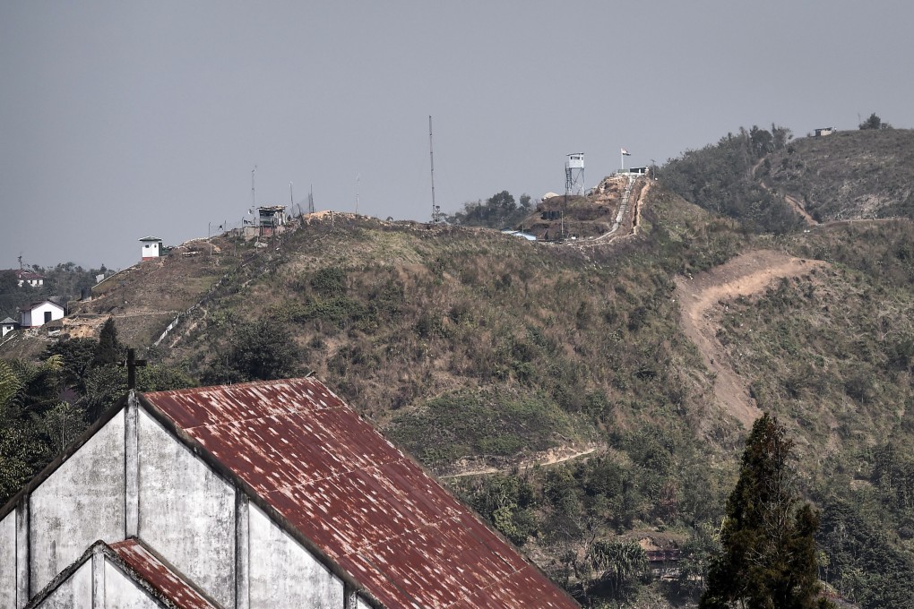 India’s Nagaland in the background, as seen from Longwa village in Myanmar’s Sagaing region. Photo: AFP