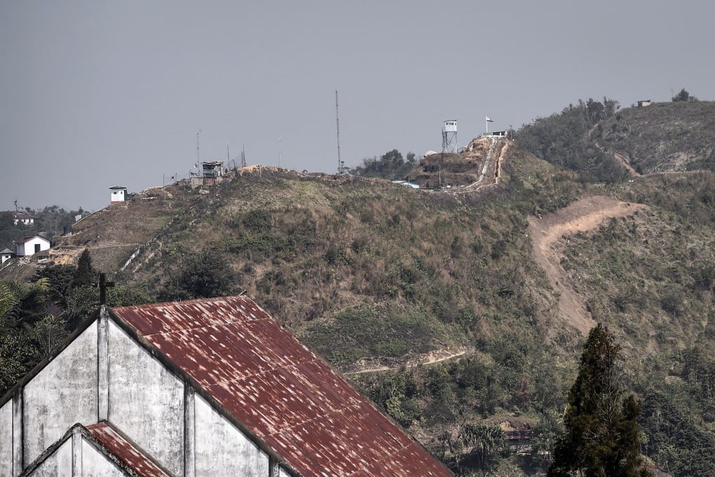 India’s Nagaland in the background, as seen from Longwa village in Myanmar’s Sagaing region. Photo: AFP
