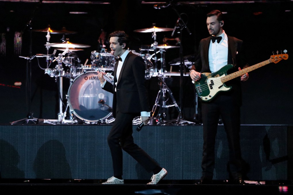 Members of The 1975 perform at the Brit Awards in London. File photo: Reuters