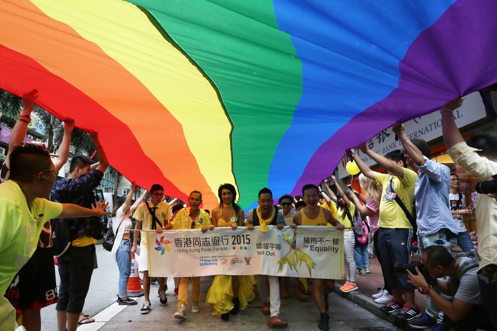 Participants in the 2015 Hong Kong Pride Parade. Attacks on LGBTQ community interests are a sobering reflection of Hong Kong’s dramatic civil society realignment, Post columnist Jason Wordie writes. Photo: Jonathan Wong