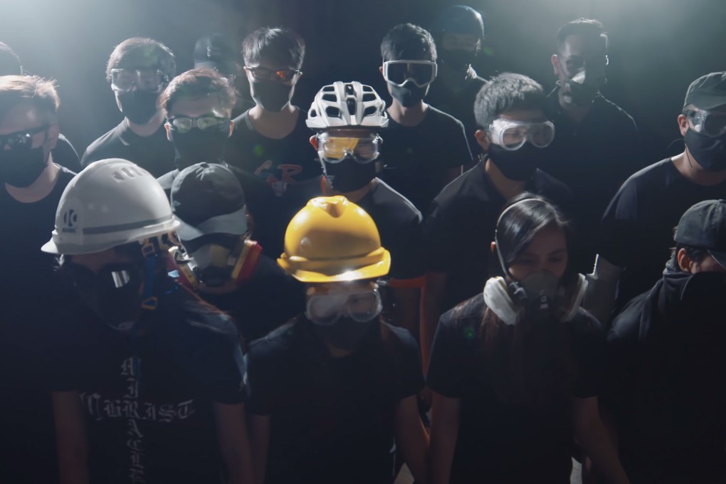 A still from the music video of protest song “Glory to Hong Kong”. Photo: YouTube