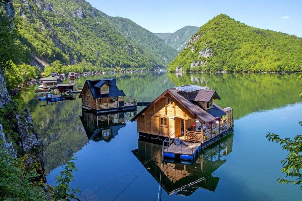 Houseboats on Lake Perucac, Bajina Basta, in Serbia’s Tara National Park. The Balkan country is an underrated tourist destination. Photo: Tim Pile
