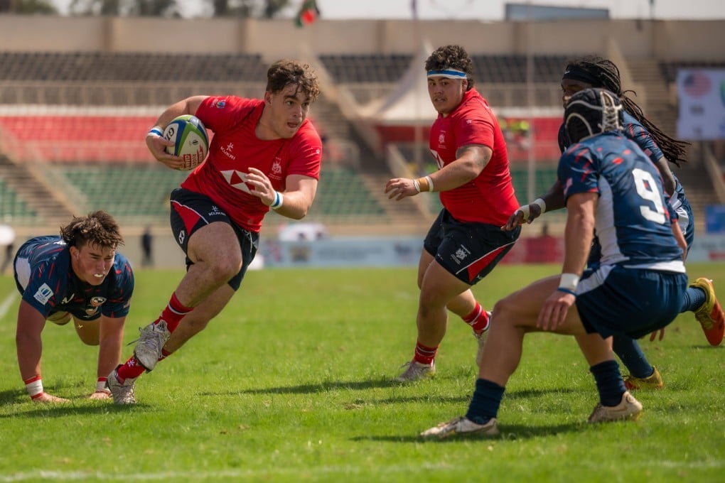 Hong Kong hooker Dewi Simons scored his side’s first try against the USA. Photo: World Rugby