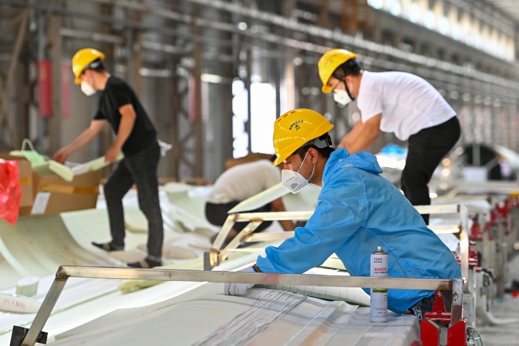 China’s Caixin/S&P Global manufacturing purchasing managers’ index (PMI) fell to 49.2 in July, down from 50.5 in June, data released on Tuesday showed. Photo: Xinhua