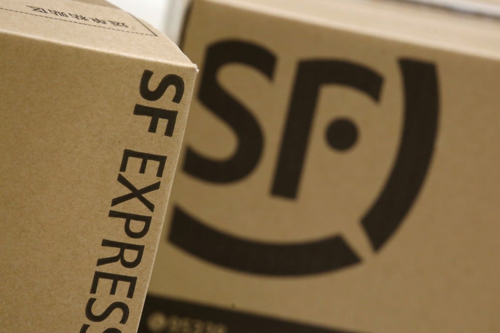 SF Express courier boxes are seen at the company’s headquarters in Shenzhen in a 2015 file photo. Photo: Reuters