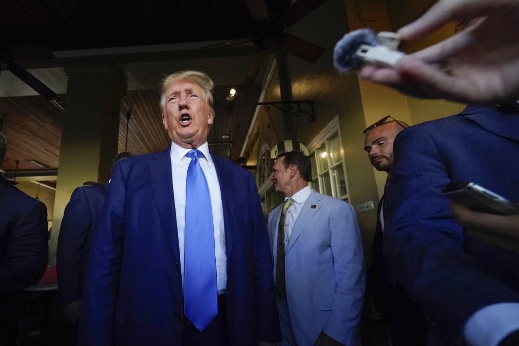 Former US president Donald Trump campaigning last week in New Orleans, Louisiana. Photo: AP