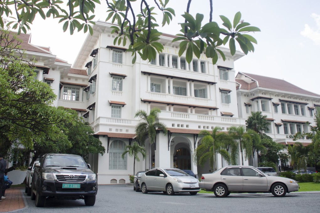 Phnom Penh’s Hotel le Royal was built in 1929 and designed to be the focal point of the Cambodian capital’s fashionable French quarter. Its French-modernist architecture incorporates Khmer motifs. Photo: Oliver Raw