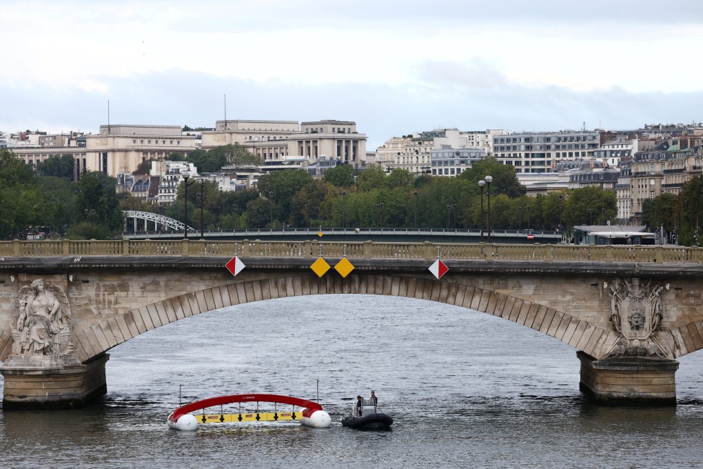 A view of the river Seine as the competition in the lead up to the Summer Olympics in 2024 is canceled. Photo: Reuters