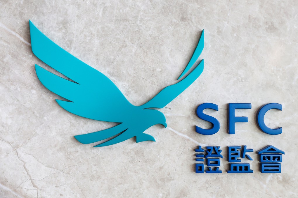 The logo of SFC is seen at the office of The Securities and Futures Commission (SFC) in Quarry Bay.Photo: Yik Yeung-man