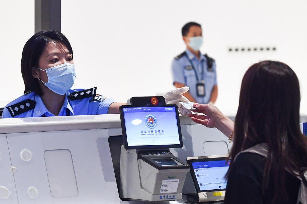 A passenger goes through border control at Sanya Phoenix International Airport in Sanya, in China’s Hainan province, on July 26, 2023. Mainland China is one of only three countries left in Asia that still have Covid-19 entry requirements. Photo: Xinhua