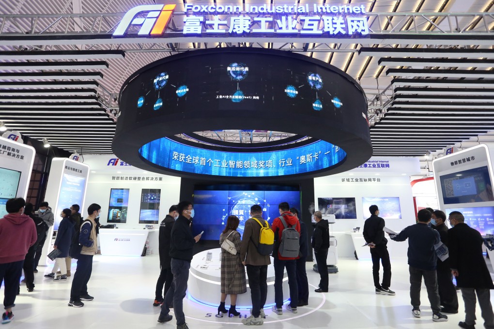 Shanghai-listed Foxconn Industrial Internet has seen its shares on a wild price swing amid speculation that an acceleration of artificial intelligence-related investments would boost demand for its products including servers. Photo: VCG via Getty Images