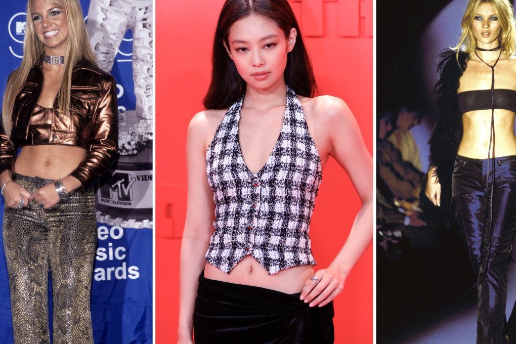 Britney Spears, Jennie from Blackpink and Kate Moss in low-rise trousers and skirts. The style can thank these stars and others for its popularity. Photo: Getty Images