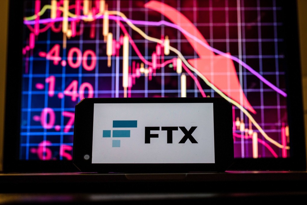 The FTX logo on a smartphone arranged in Barcelona, Spain, on November 15, 2022. Photo: Bloomberg