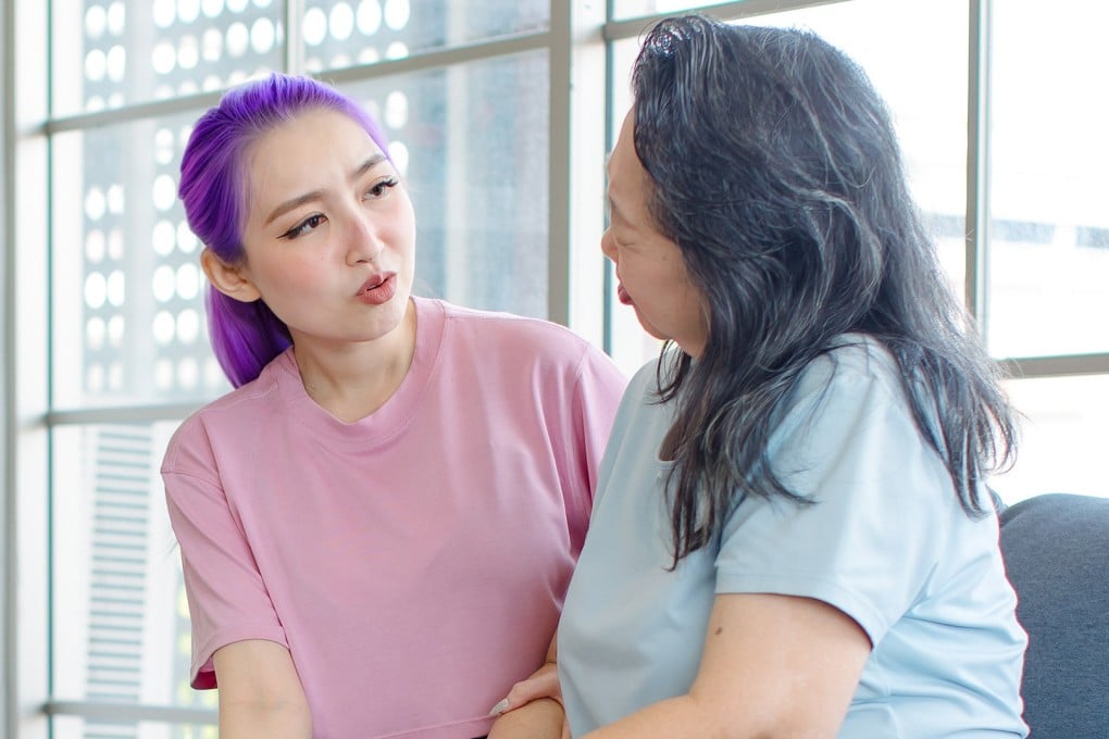 The woman said she feared her parents’ reaction to her hair as they believe such a colour is “weird”. Photo: SCMP composite