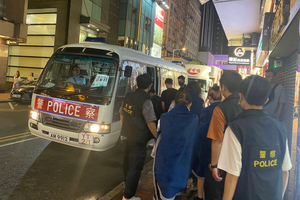 Police raided a brothel in Tsim Sha Tsui on Thursday night. Photo: Handout