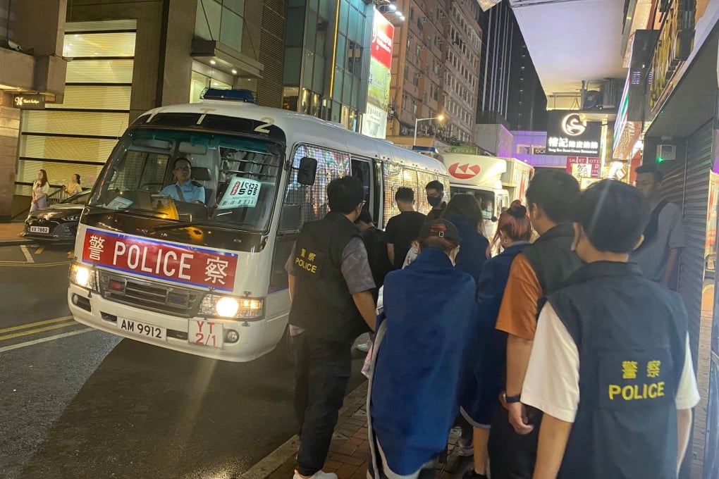 Police raided a brothel in Tsim Sha Tsui on Thursday night. Photo: Handout