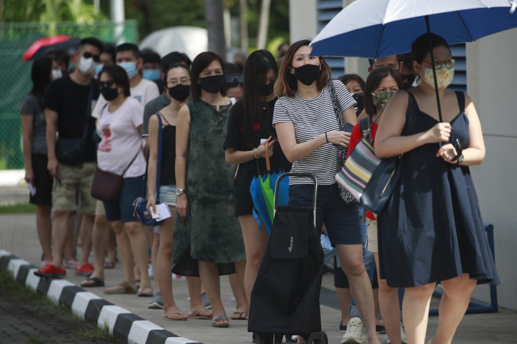 Voters in Singapore. Photo: EPA-EFE
