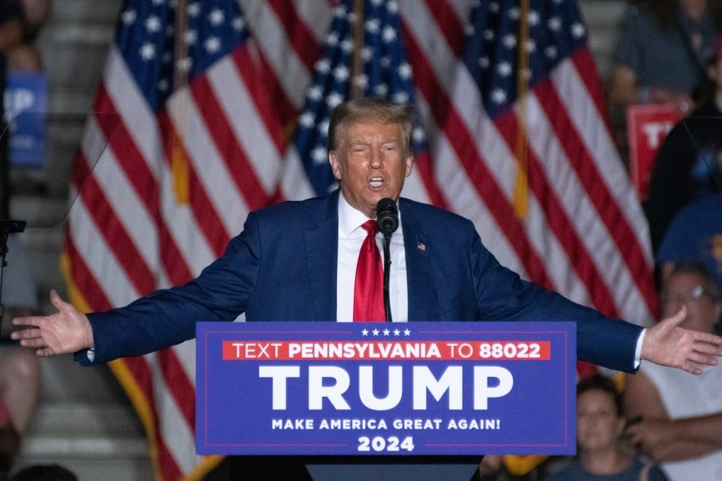 Former US president and 2024 presidential hopeful Donald Trump speaks during a campaign rally in Pennsylvania in July, 2023. A small number of Chinese emperors served non-consecutive terms, just as Trump will do if elected. Photo: Getty Images