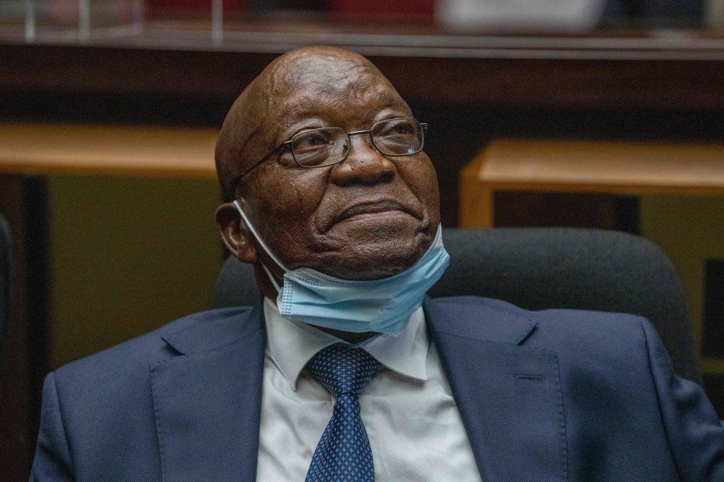 Former South African president Jacob Zuma sits in the High Court in Pietermaritzburg in January 2022. Photo: AFP