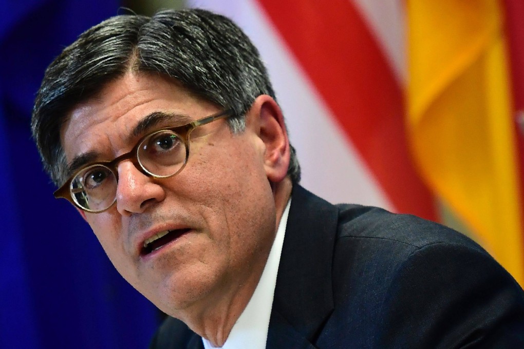 Former US Treasury Secretary Jack Lew, who also served as Barack Obama’s budget director and as White House chief of staff. Photo: AFP
