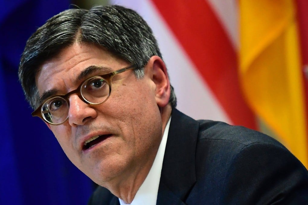 Former US Treasury Secretary Jack Lew, who also served as Barack Obama’s budget director and as White House chief of staff. Photo: AFP
