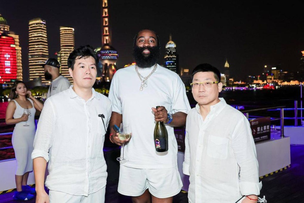 James Harden is back in China after a four-year absence. His promotional tour took in the launch of his personal wine brand in the country at a Shanghai event. Photo: Instagram/@jharden13