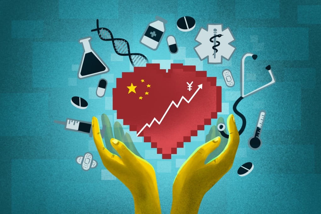 Chinese people are investing more in their health and living longer, leading to greater medical expenses that strain the welfare system while boosting consumption and vitality. Illustration: Davies Christian Surya