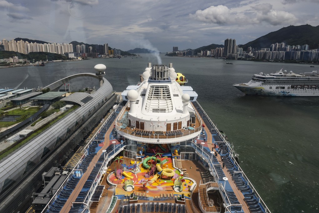 Royal Caribbean International’s Spectrum of the Seas docks at the Kai Tak Cruise Terminal on August 4. Photo: Jonathan Wong