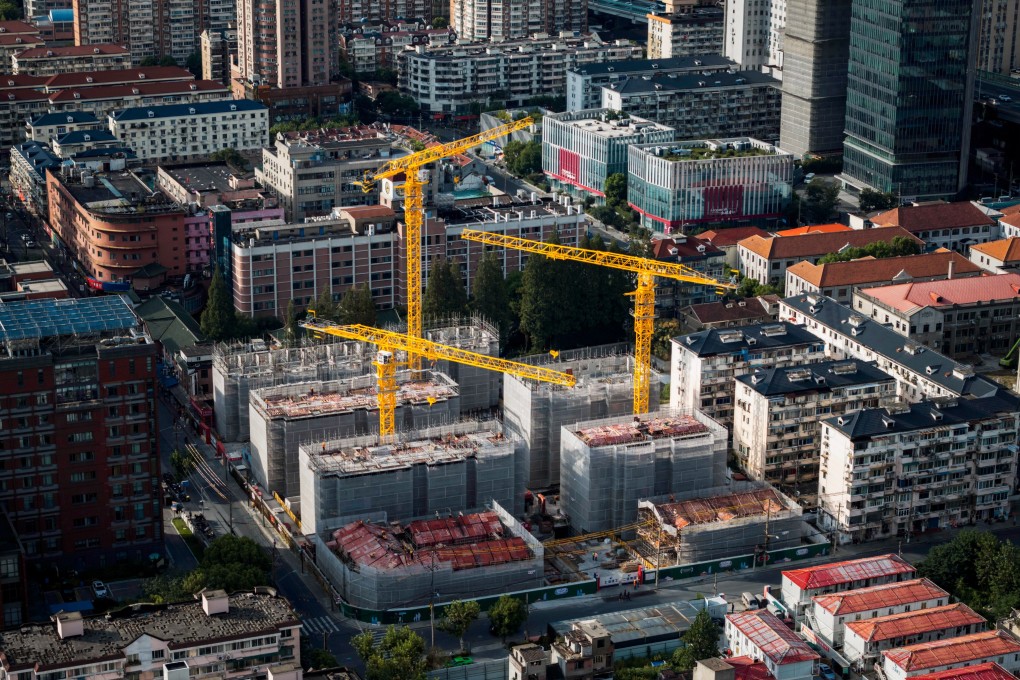 A construction site in Shanghai on August 15. China’s House Price Index fell by 0.1 per cent year on year in July, marking the fifth month of declines, while new home prices dropped by 0.2 per cent on a monthly basis. Photo: EPA-EFE