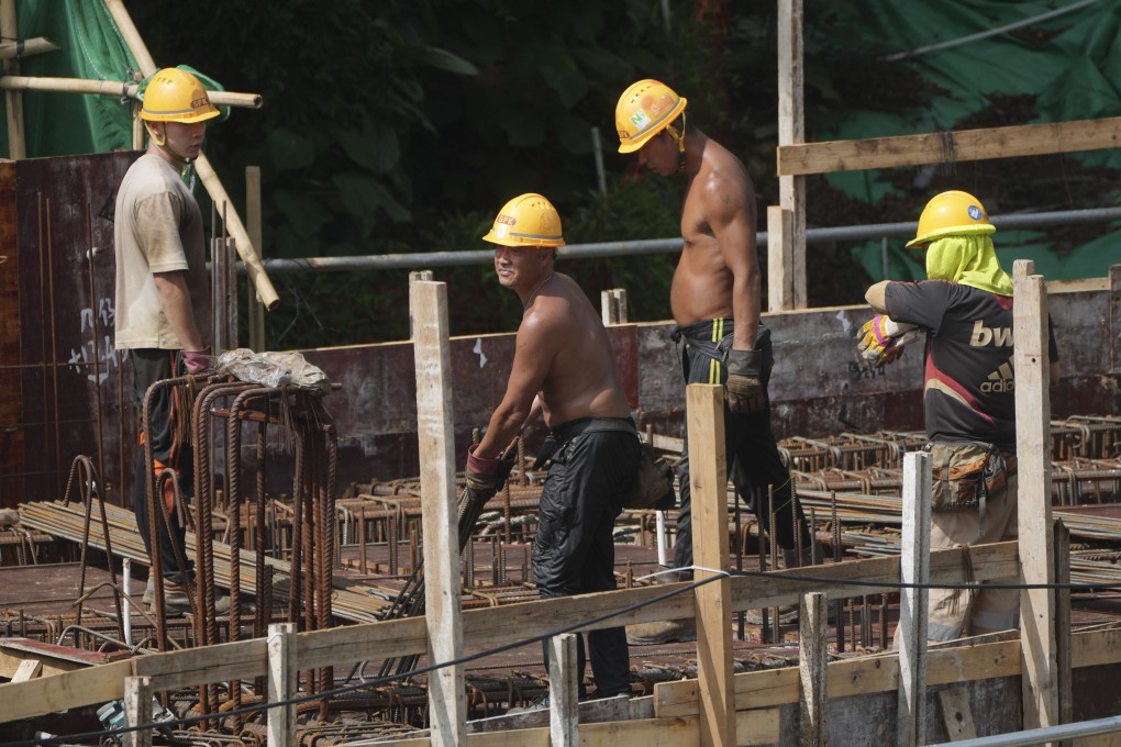 Hong Kong’s construction industry is looking to import almost 4,000 workers under the first round of a government scheme. Photo: Sam Tsang