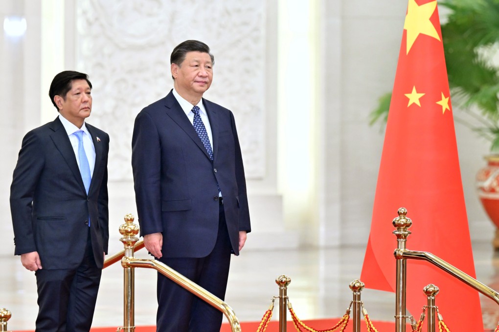 Chinese President Xi Jinping holds a welcoming ceremony for Philippine President Ferdinand Marcos Jnr in January prior to their talks at the Great Hall of the People in Beijing. Photo: Xinhua