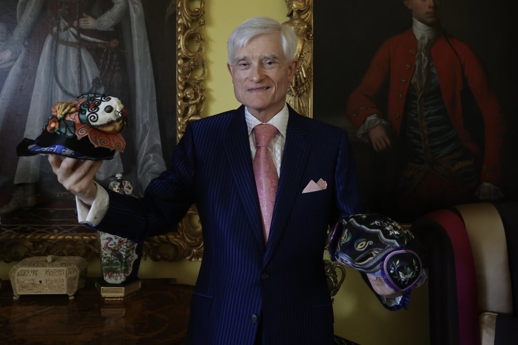 Chris Hall at his home on The Peak in Hong Kong. The collector of world-class textiles talks about a childhood spent continent-hopping and why he no longer cares what anyone thinks about him. Photo: Jonathan Wong