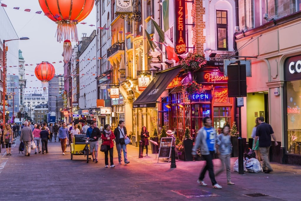 London’s Chinatown was originally in the East End, but the new wave of immigrants settled in Soho (pictured), bringing their cuisine and setting up their own restaurants, often tweaking their food for local tastes. Photo: Getty Images