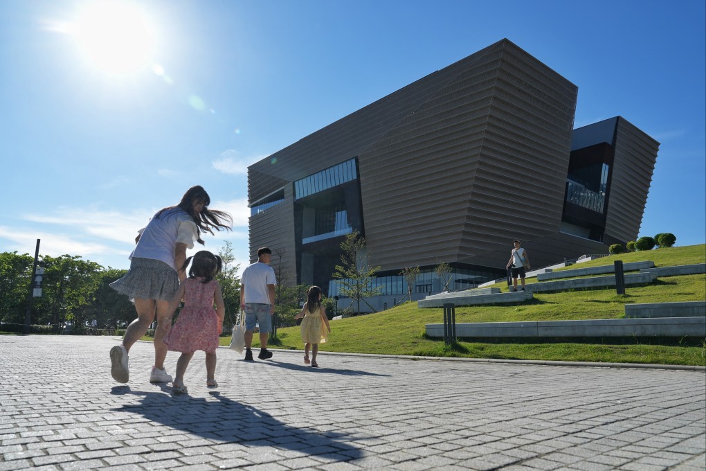 A family visits the Hong Kong Palace Museum in the West Kowloon Cultural District. Photo: Elson Li