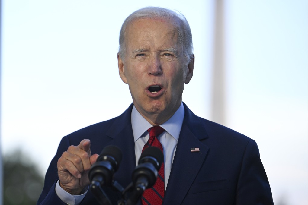 US President Joe Biden speaks from the White House in Washington, on August 1, 2022, to announce that a US airstrike killed al-Qaida leader Ayman al-Zawahiri in Afghanistan. Photo: Pool via AP