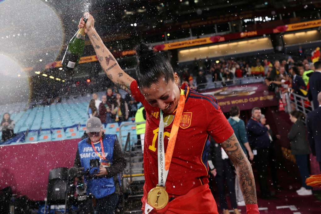 Spain’s Jennifer Hermoso celebrates after winning the FIFA Women’s World Cup. Photo: