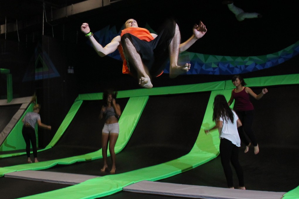 Visitors play at the Ryze trampoline park in Quarry Bay. File photo: SCMP