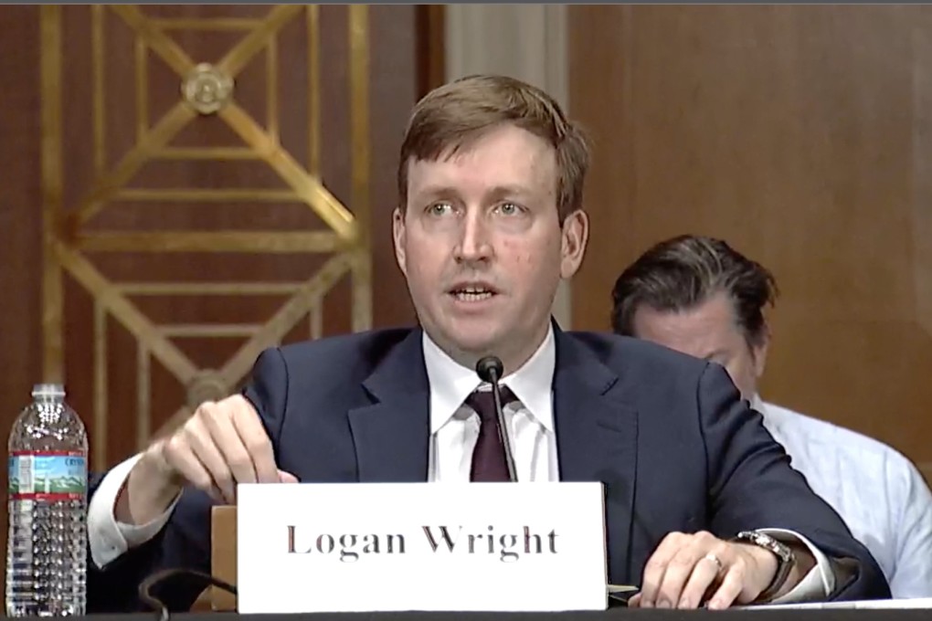 Logan Wright of Rhodium Group testifies in Washington on Monday that since 2020 about US$78 billion worth of China’s external loans through its Belt and Road Initiative are either in default or under renegotiation.