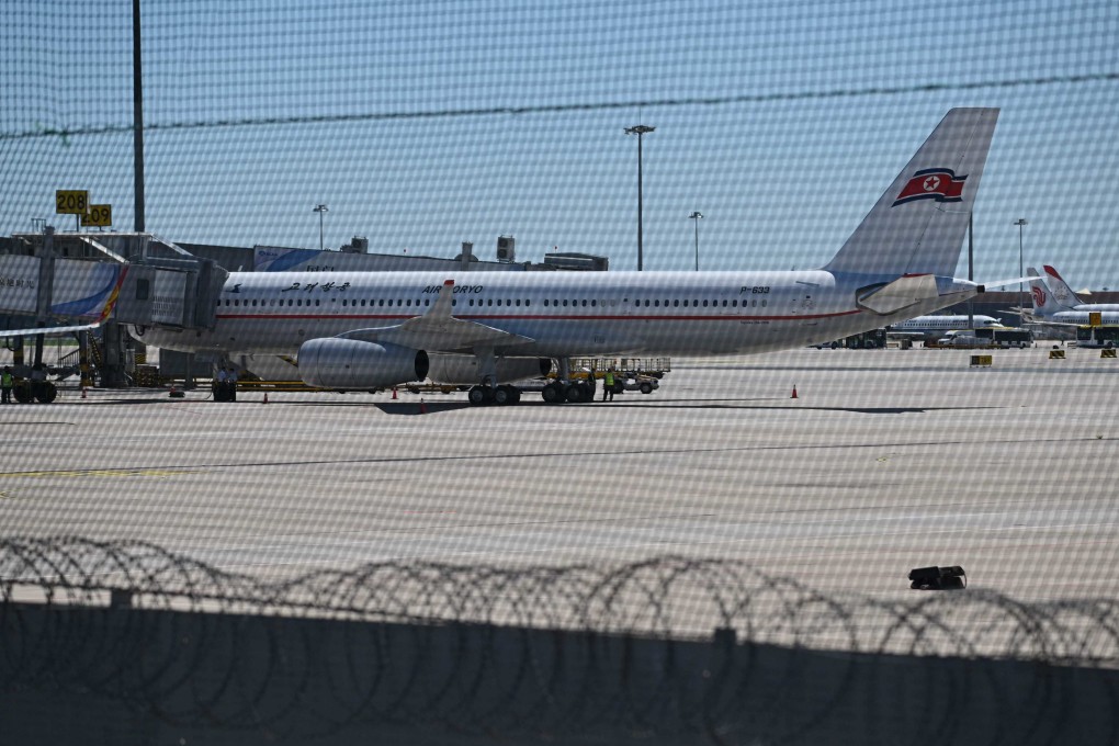 An Air Koryo plane is seen at the Beijing Capital International Airport on Tuesday. Photo: AFP
