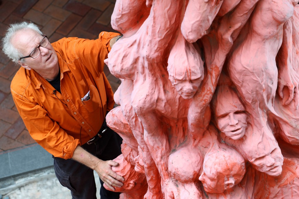 The Pillar of Shame sculpture had stood at HKU’s campus since 1997 and was regularly displayed at the annual June 4 vigil in Victoria Park. Photo: SCMP
