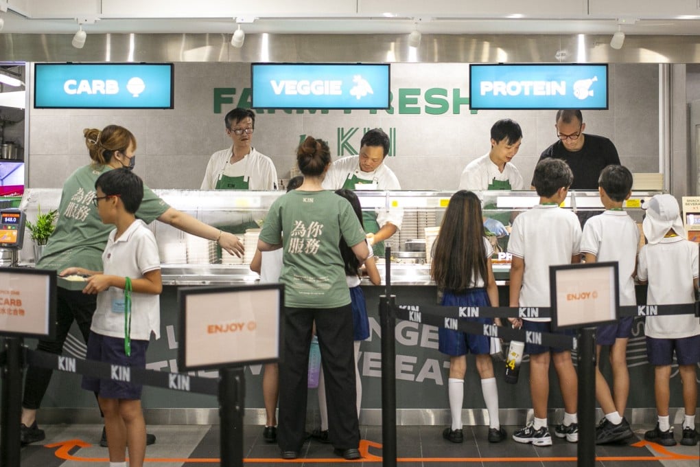 Kin Food Hall in Quarry Bay, Hong Kong, has partnered with Chinese International School to serve sustainable lunches in the 2023-2024 school year. Students will be offered a variety of options and encouraged to make healthy choices. Credit: Kin Food Hall