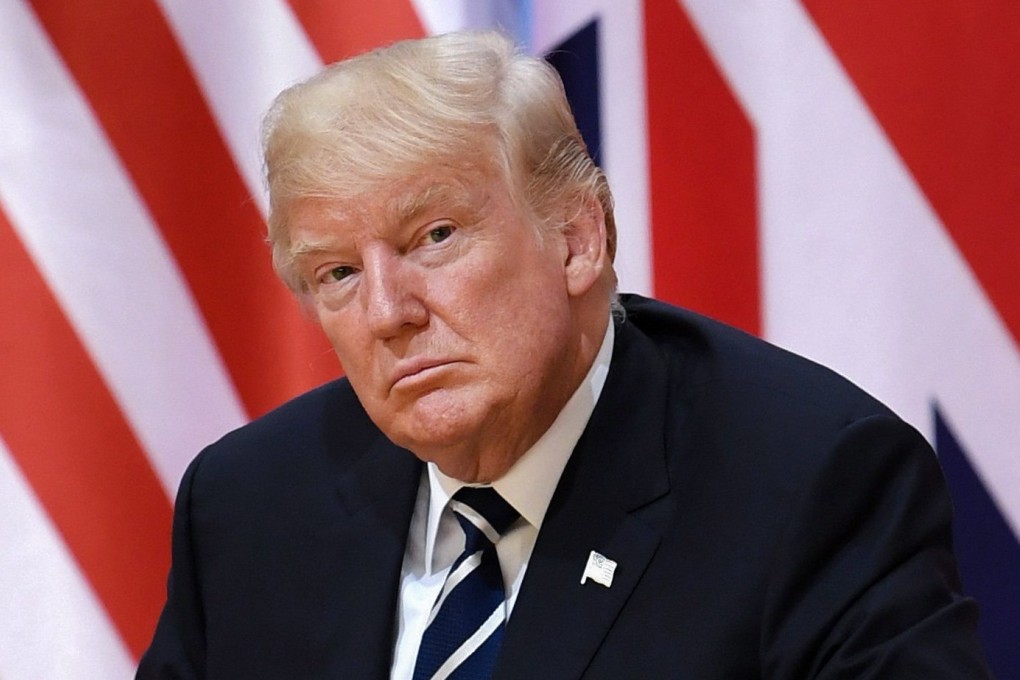 Then US President Donald Trump attends a meeting on the sidelines of the G20 summit in Hamburg, Germany in July 2017. Photo: dpa
