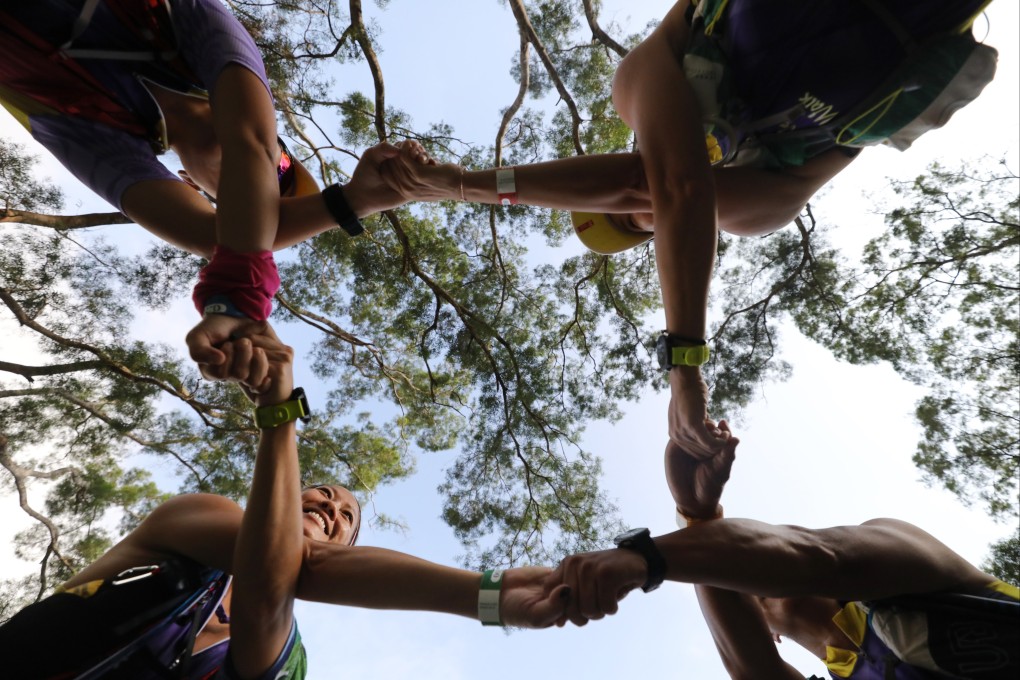 Team “Shall we walk?” at the start of Oxfam Trailwalker in Sai Kung on November 16, 2018. The 100km race that originated in Hong Kong is now also held in several countries around the world. Photo: Dickson Lee