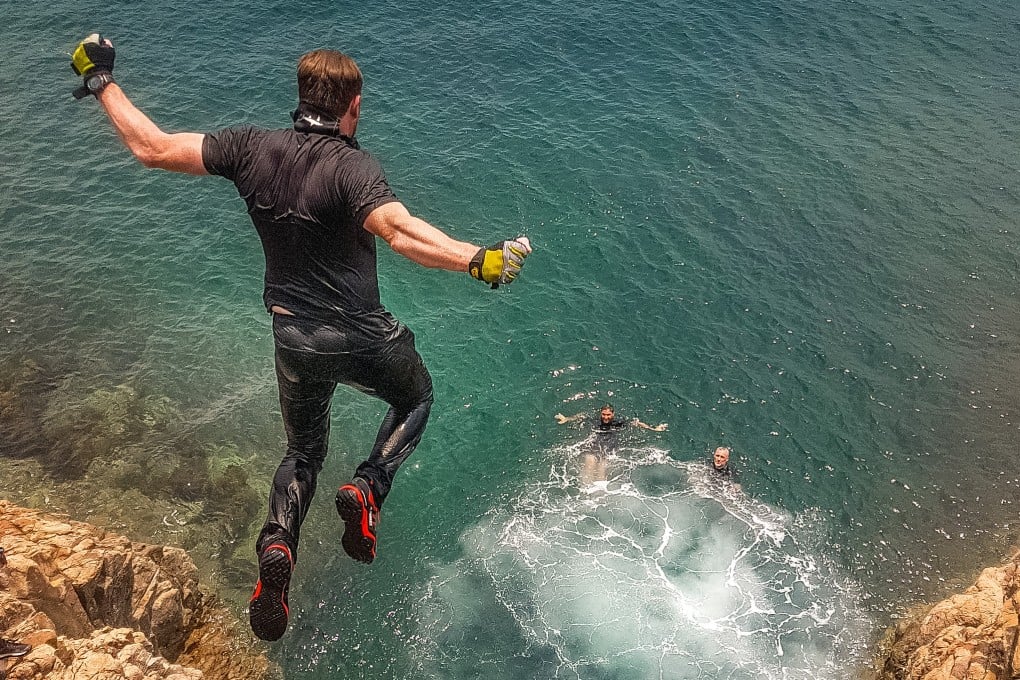 Hong Kong-based adventure lover Roland Sharman, seen coasteering in Sai Kung, has a fear of heights. “That fear is what introduced me to vertical adventure because I realised that, to find a forward path of empowerment, I would have to face my fear head on,” he says. Photo: Iurgi/HK Outdoor Adventures