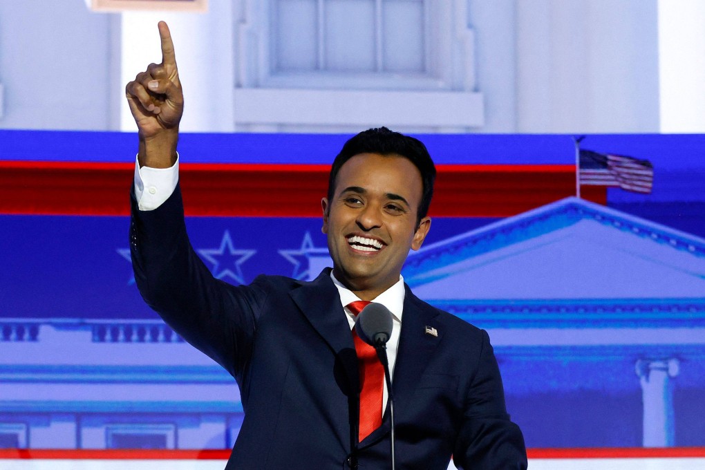 Entrepreneur and author Vivek Ramaswamy at the first Republican primary debate in Milwaukee, Wisconsin. Photo: AFP