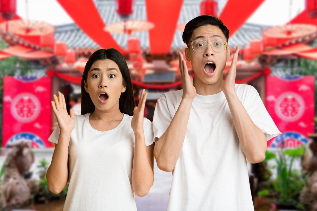 The story of a shocked couple in China who were stunned to discover that the boyfriend’s father had planned an elaborate wedding ceremony behind their backs has gone viral on mainland social media. Photo: SCMP composite/Shutterstock