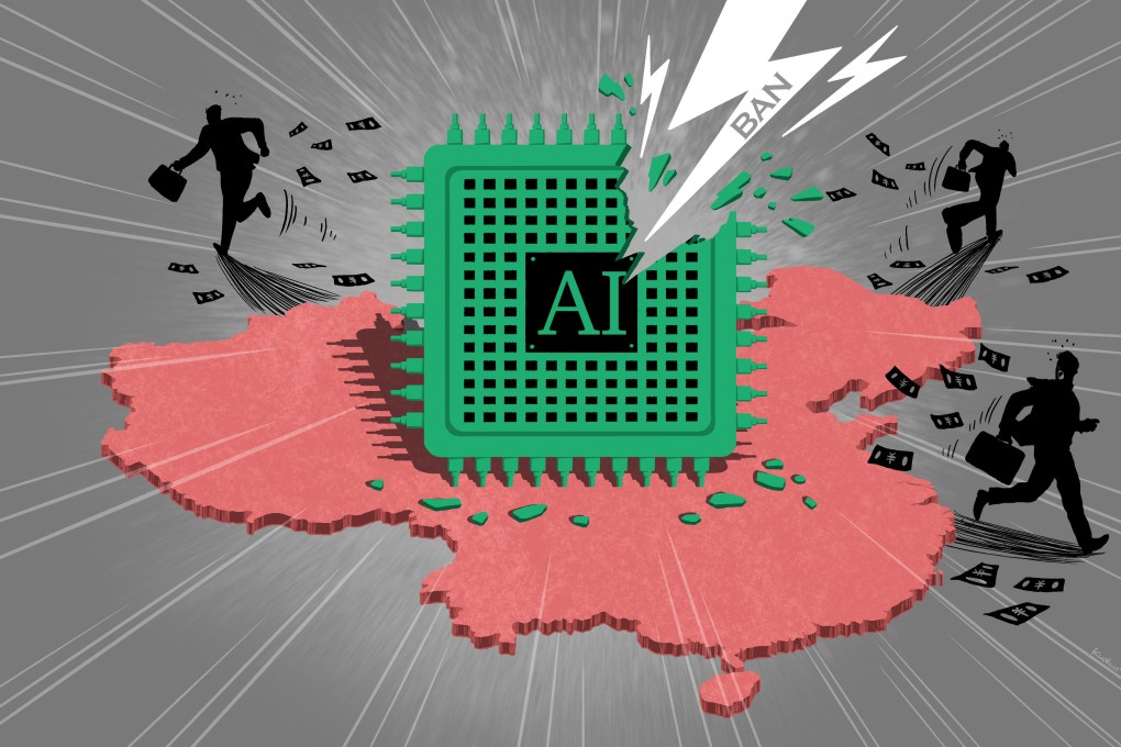 The Biden administration has unveiled an executive order aimed at restricting US venture capital and private equity investments in sensitive Chinese tech sectors. Illustration: Lau Ka-kuen